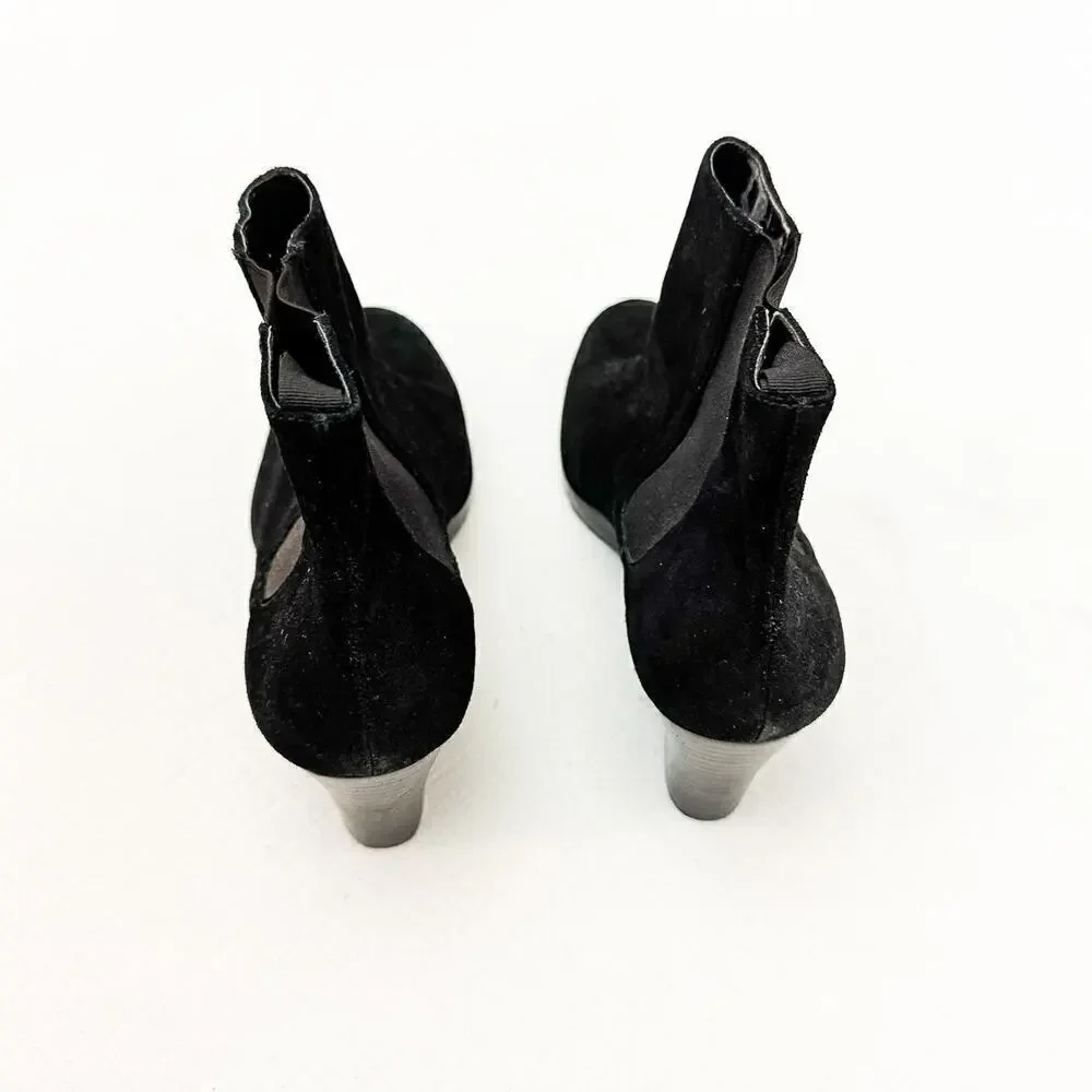 Lauren Ralph Lauren Suede Platform Black Booties Size 11